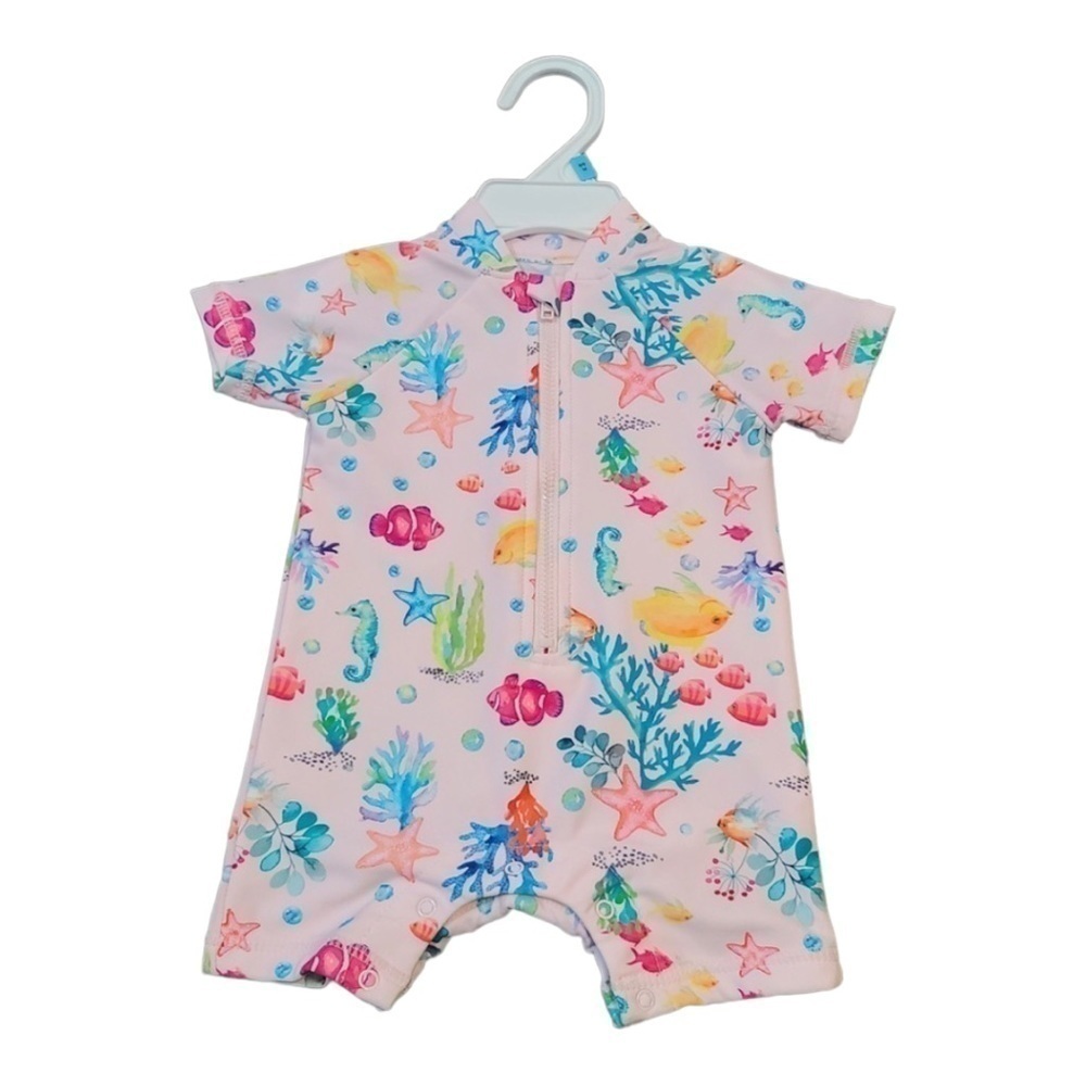 LITTLE Me Surfer Swim Suit With Adorable Under The Sea Print 6-9months